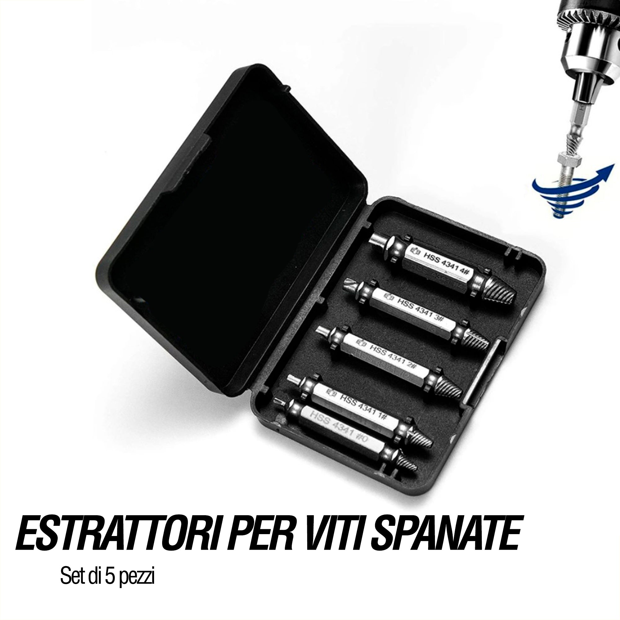 K Estrattore Di Vi Danneggiate Da 25 Pezzi Sistema Brannico Estrattore Di Bulloni Esagonali In Acciaio Al Cromo Molibdeno Per Strumenti Di Rimozione Dell'auto - Foto 6