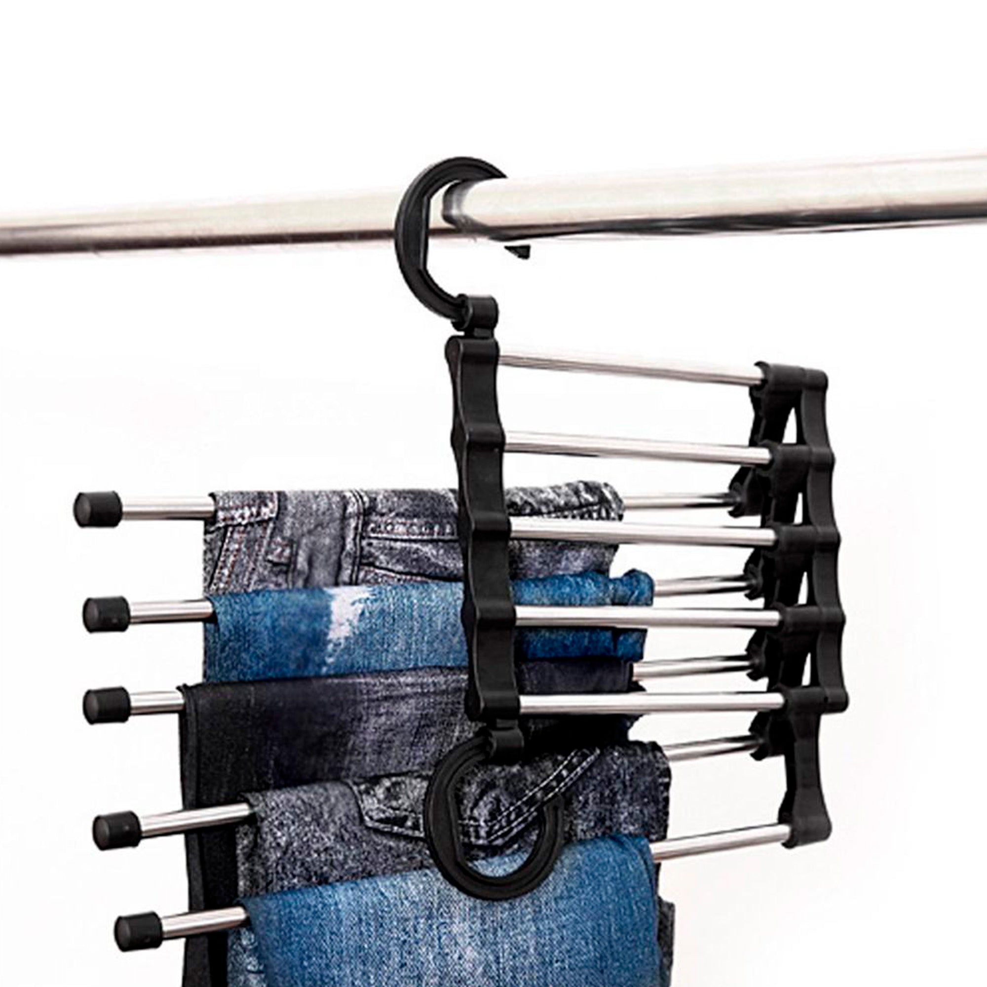 5 in1 grucce per pantaloni organizzatore di vestiti per Jeans in