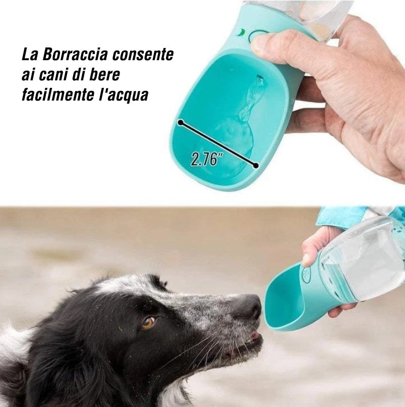 Borraccia portatile per cani Furpezoo 800 ml (arancione)