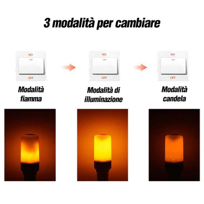 Fire Lamp - Lampadina effetto fuoco (Set 2pz)