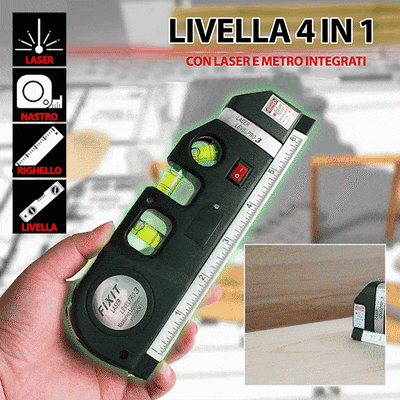 Livella 4 in 1 con Laser e Metro integrati